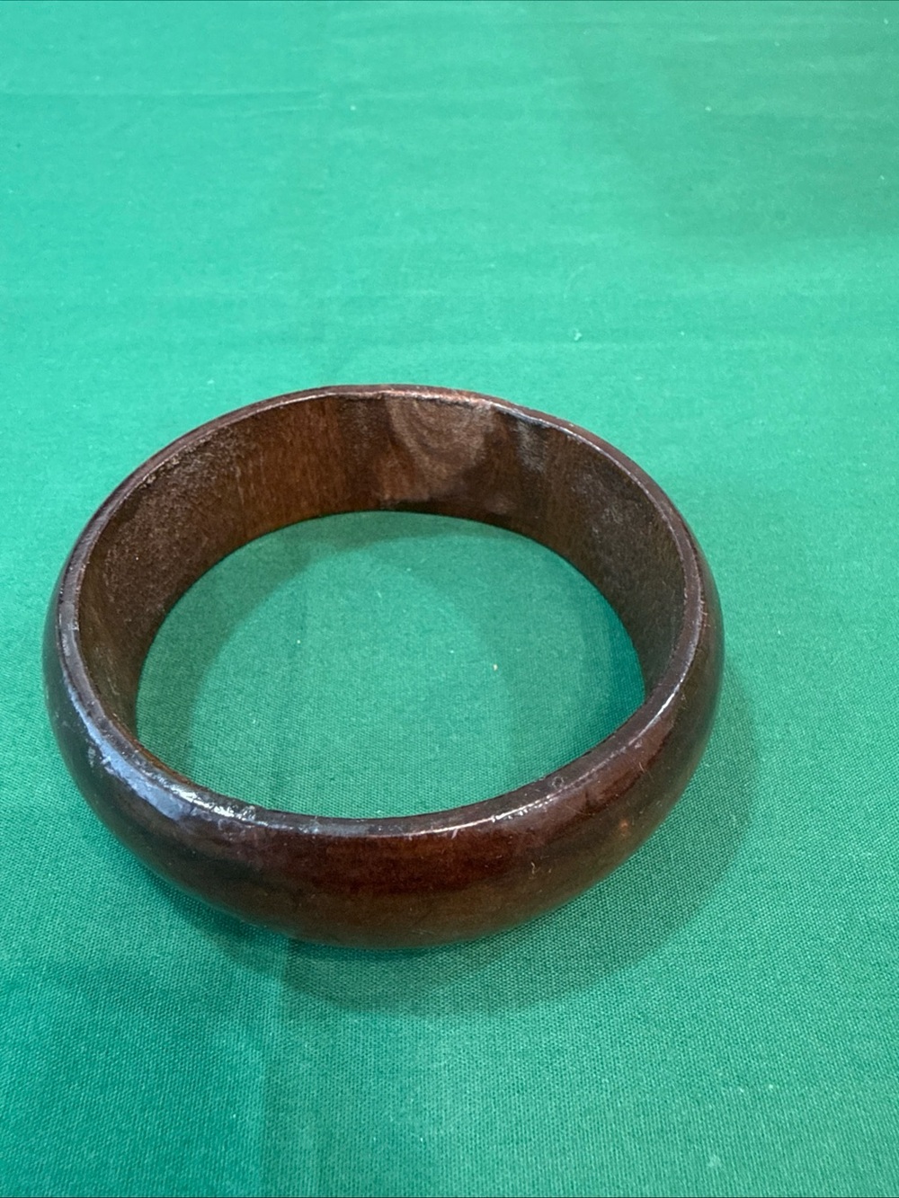 Smooth, Polished Brown Wooden Bangle Bracelet  118D